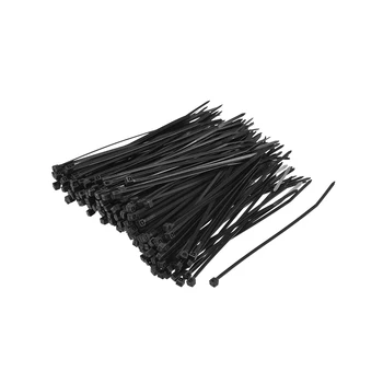 

uxcell 400pcs Cable Zip Ties 150mmx2.5mm Self-Locking Nylon Tie Wraps Black Single-use Locking Flexible Cable Tie