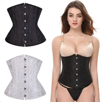 

Women High Waist 26 Steel Bone Shapewear Body Shapers Elastic Fitness Belly-tights Training Practical Waistbands Corset