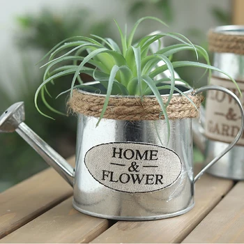 

Iron Flower Pot Balcony Flower Holder Vintage Style Metal Garden Plant Planter Decor Pot for Home Decoration HYD88