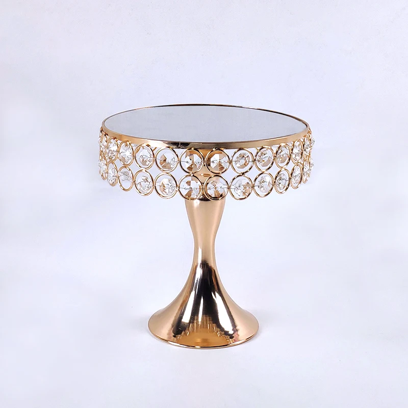 1pc Gold Antique Metal Cake Stand Round Cupcake Stands Wedding Birthday Party Dessert Cupcake Pedestal Display Plate Home Decor