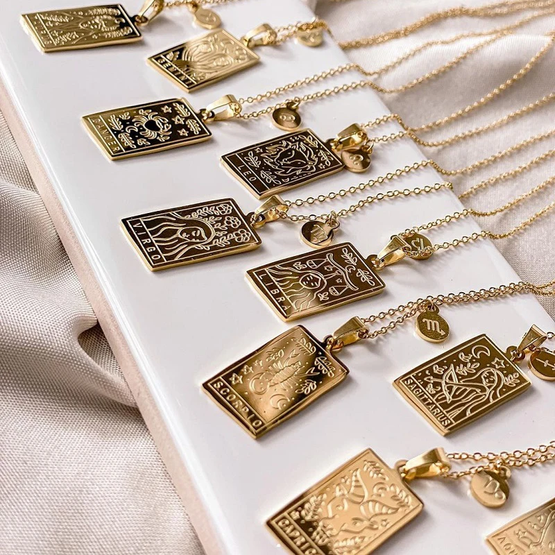 Zodiac Necklace For Women Vintage 