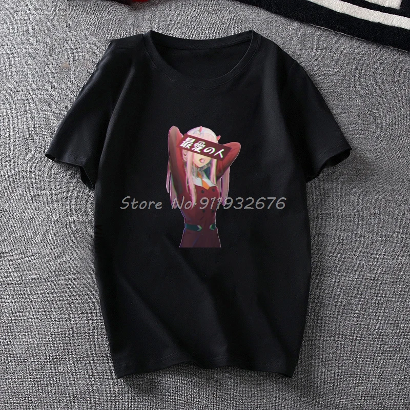 Mens Vaporwave Sad Japanese Anime Girls Aesthetic T-shirts Hip Hop Fashion Short Sleeve Camisas Harajuku Cartoon T Shirt | Мужская