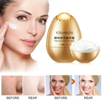 

Peel-Off Facial Cream Egg Shell Yeast Sleeping Mask Moisturizing Oil-control Whitening Skin Hydrating Mask Face Care TSLM2