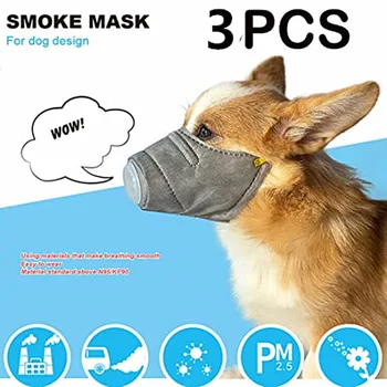 

3pcs Dog Respirator Face Mask Pets Disposable Anti Dust Face Cover Breathing Filters _WK