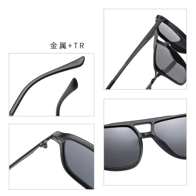 TR90 Polarised Sunglasses for Women Men Oversized Driving Sunglasses Luxury Vintage UV400 Square Male Sun Glasses 3