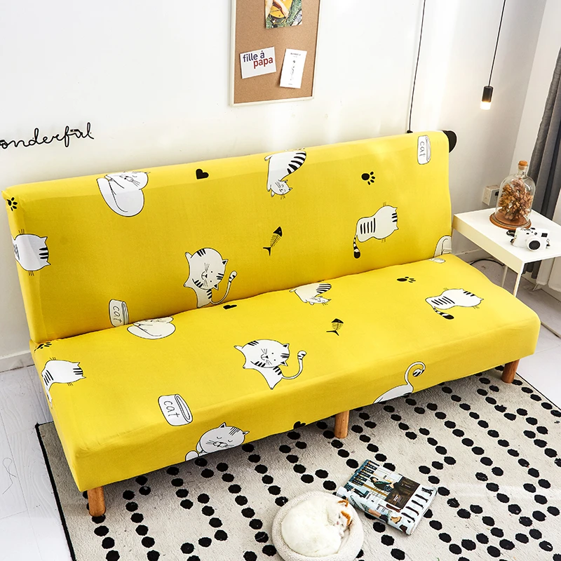 Color04 Современный геометрический принт, складной чехол для дивана, кровати, без подлокотника, универсальный эластичный чехол для дивана, мебель, чехол для дивана, протектор - Цвет: Color04