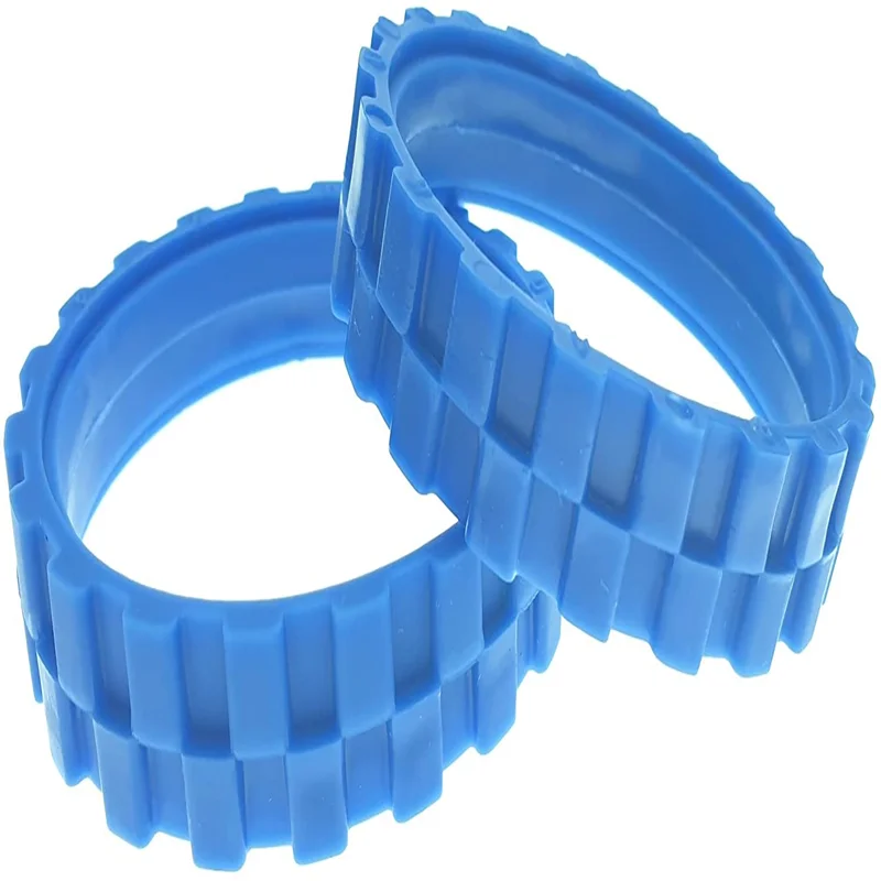 

BLUE Tires for IROBOT ROOMBA Wheels Series 500, 600 900 (Pack of 2) Made in Europe Anti-Slip, Great Adhesion and Easy Assembly