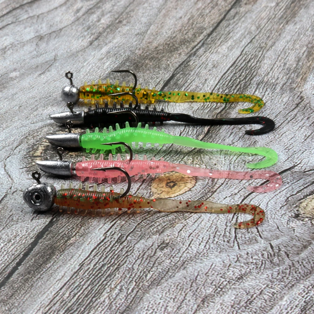 Floating Fishing Lure TPE Soft Bait 12pcs 50mm 0.4g Trout Jig Soft Lure Rock Wobblers Swimbait TEUKIM
