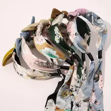 Multiple Colour Ribbon Bow Tie Braid Headband Fashion And Personality Floral Headband Not Easy To Wrinkle Silk Bowknot Hair Rope