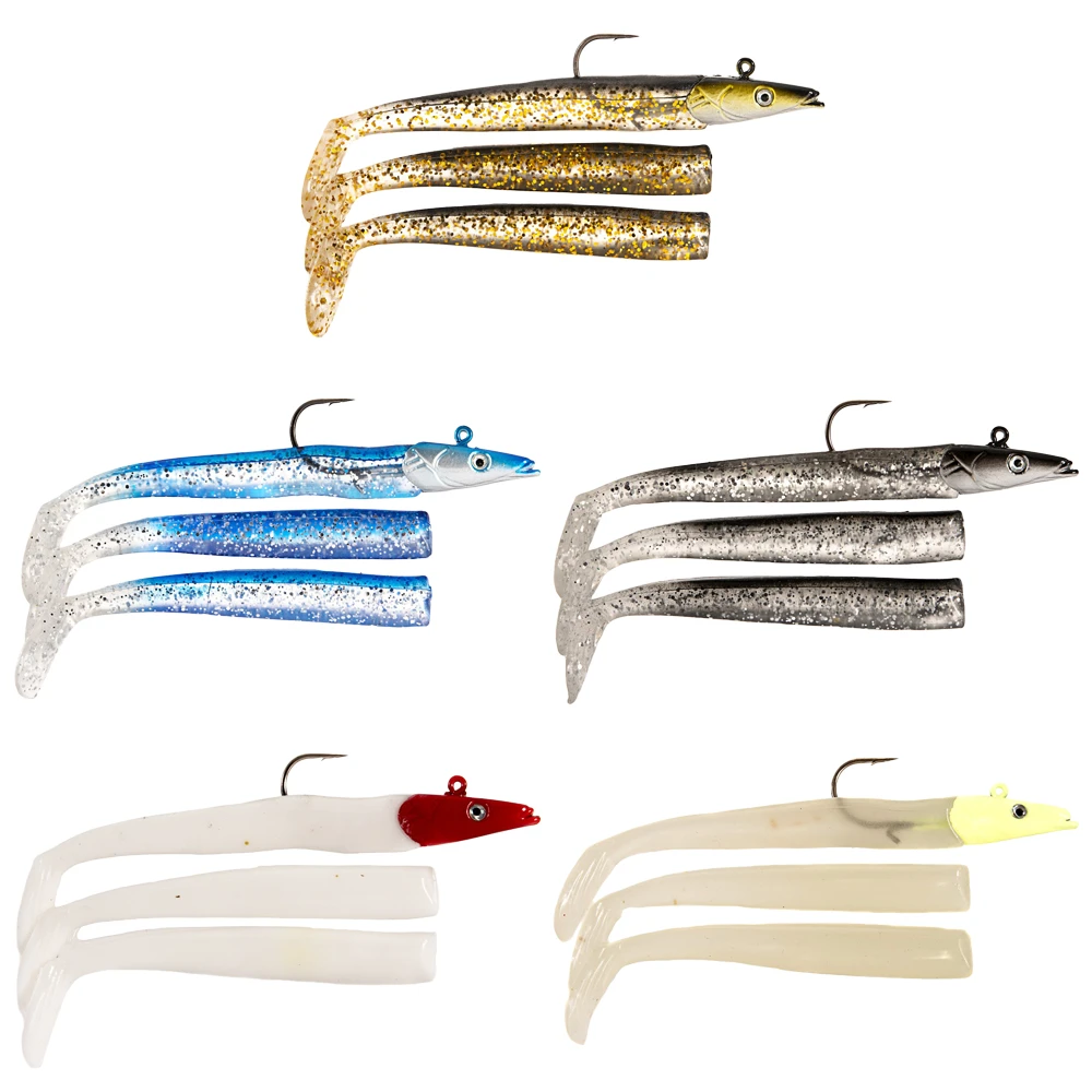 Мягкие рыболовные приманки набор Приманка Minnow весло хвост с джиг головой ярким