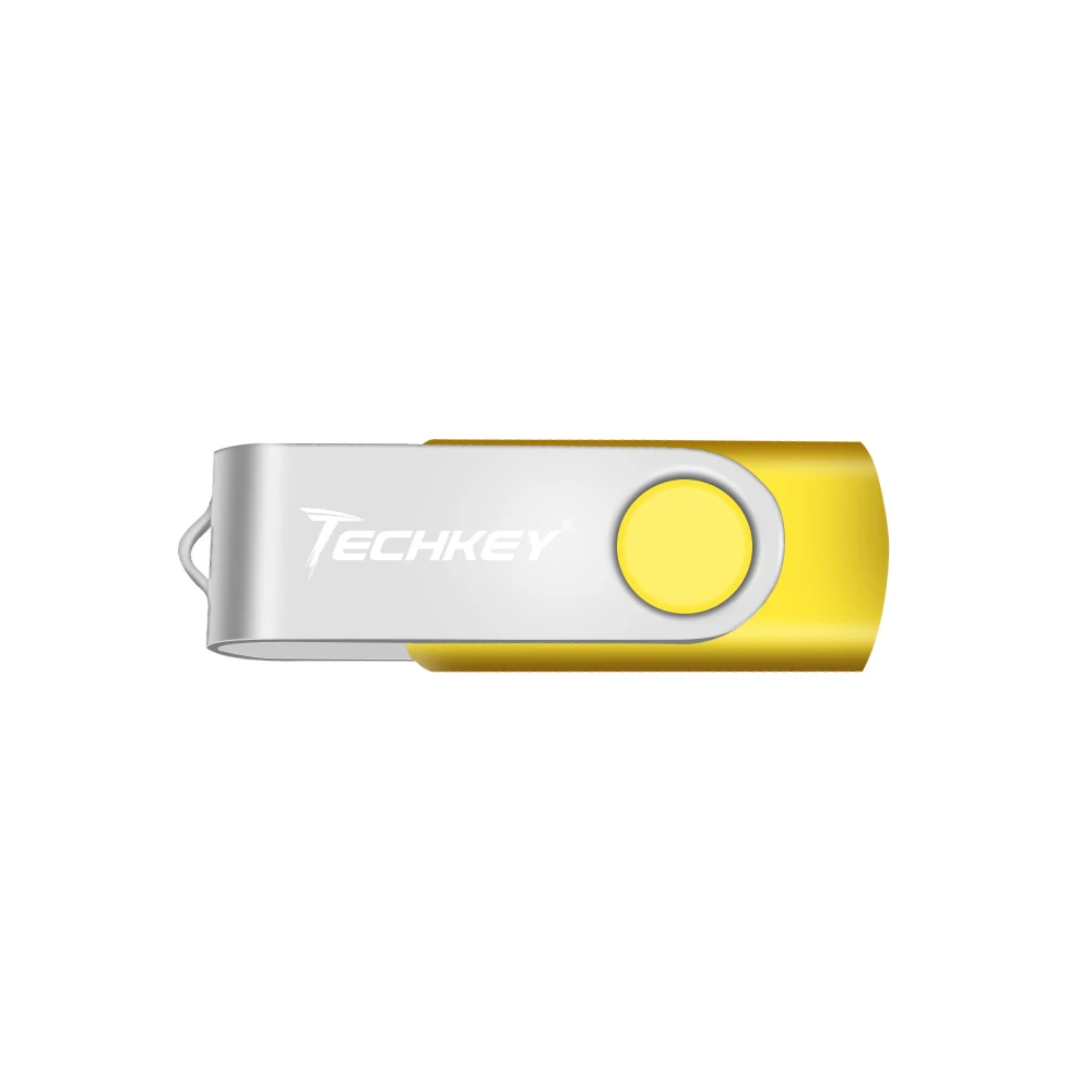 Techkey новейший usb флеш-накопитель 4 ГБ 8 ГБ флешка 16 ГБ 32 ГБ флешка для хранения usb флешка для телефона Memory stick - Color: yellow