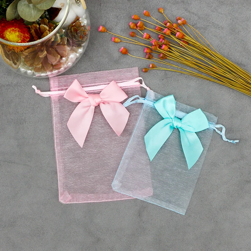 Organza Bags Drawable Wedding Party Decor Gift Jewelry Packaging Candy Pouches 