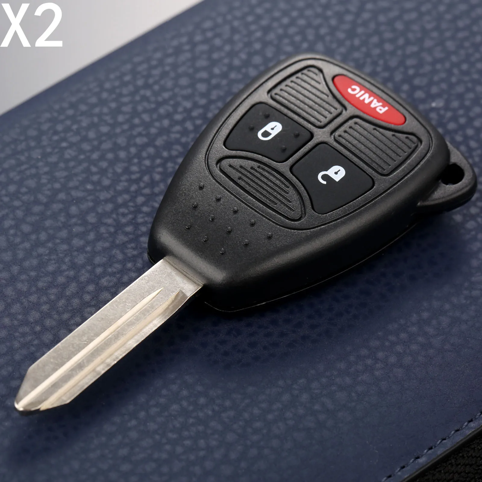 2Pcs Auto Replacement Smart Car Key shell Remote Key Shell Case Cover OHT692713AA Fit For Chrysler Dodge Jeep Uncut Blade