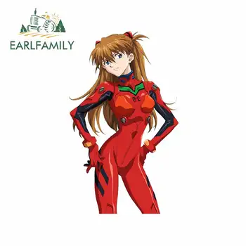 

EARLFAMILY 13cm x 8cm for Asuka Anime Car Stickers Motorcycle Cartoon Occlusion Scratch Personality Decal for Surfboard Laptop