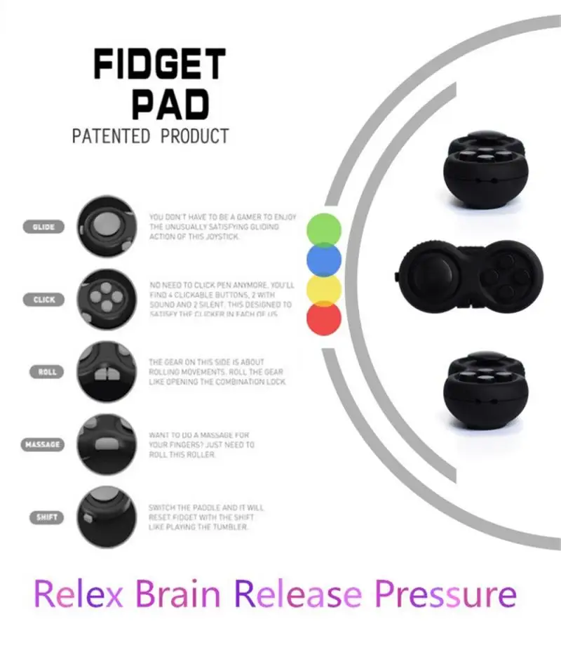 Fidget Toy Joystick Fidget Pad Decompression Handle Adult Children Educational Game