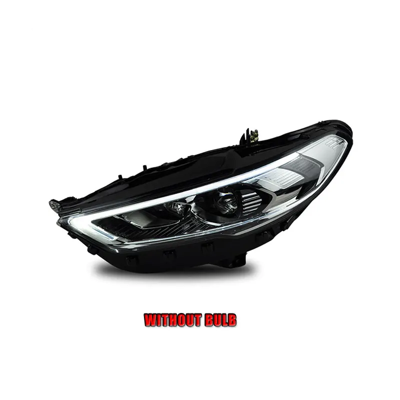 Пара для Ford Mondeo светодиодный фары- Mondeo HID фары биксеноновые фары противотуманные дневные ходовые огни динамический поворот - Цвет: without bulb