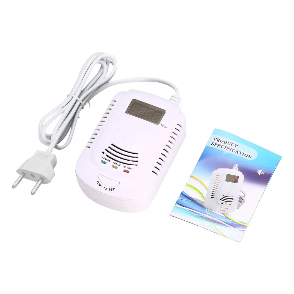 

Combustible Gas Detector Sensor Alarm LPG Natural Gas Analyzer Leak Determine Tester Voice Alarm Security Alarm System