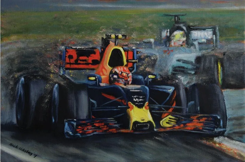 Красный Алмазная картина Max red bull racing Verstappen полная дрель 5d Вышивка крестиком Стразы для мозаики круглая Алмазная вышивка - Цвет: Красный
