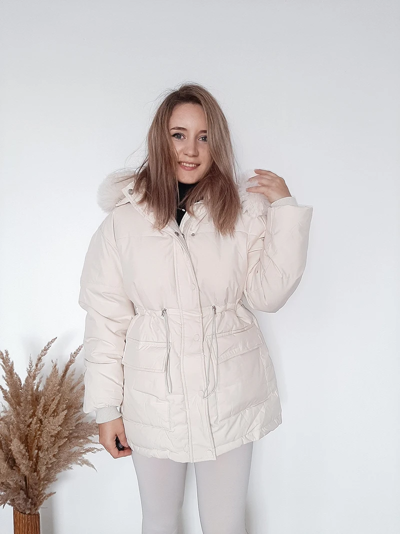 Cotton Padded Fur Parka Coat – Miggon