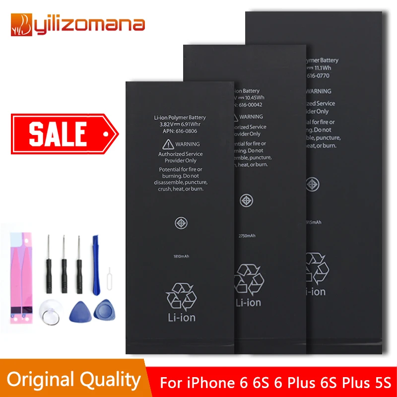 YILIZOMANA для iPhone5s 6 6s s Plus оригинальный мобильный телефон батарея замена Внутренняя