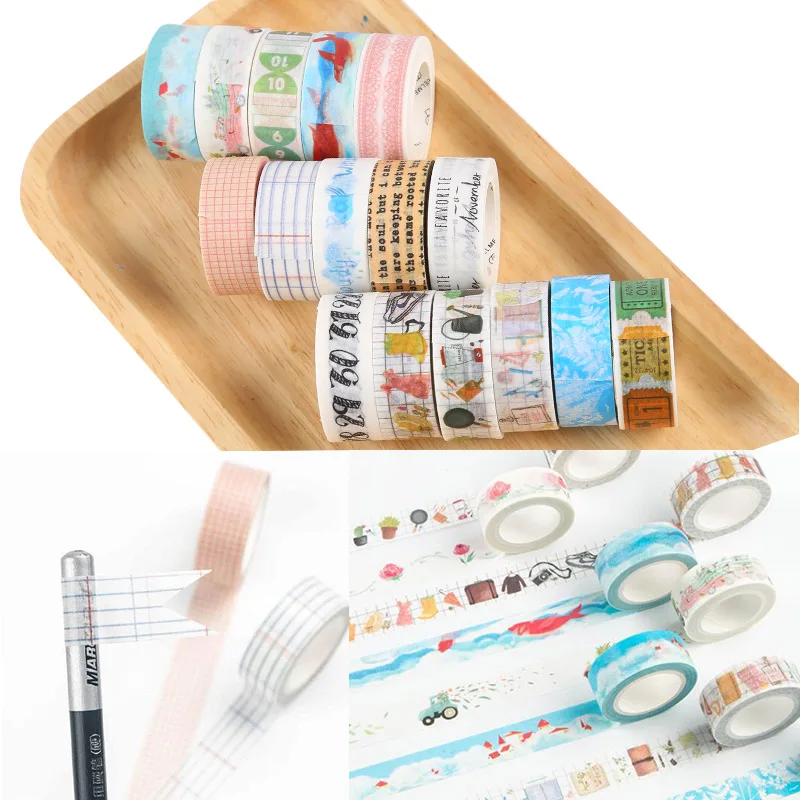 

Traveler Series Decoration Of Diary Washi Tape Affixed To Albums Lace Grid Kawaii Cartoon Decorative Lovely Exquisite DIY