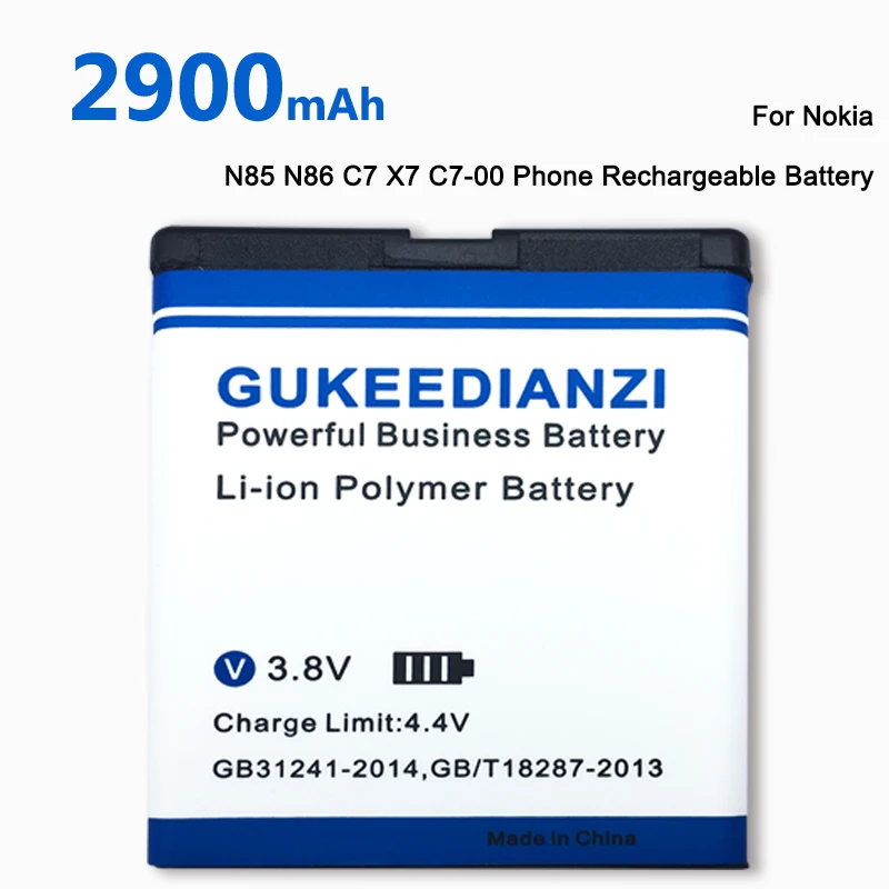 GUKEEDIANZI 2900 мА/ч Перезаряжаемые литий BL-5K BL 5K BL5K мобильный телефон Батарея для Nokia N85