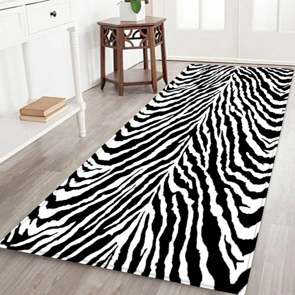 Kitchen Bathroom Floor Mat Rubber Backing Anti-slip Area Rug Carpet 3D Pattern