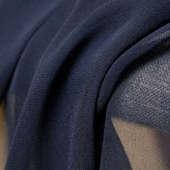 

white waxberry Navy Blue 10momme 5A Class High Quality Silk Georgette Fabric 100%Silk Materials Women Dress Cloth Freeshipping