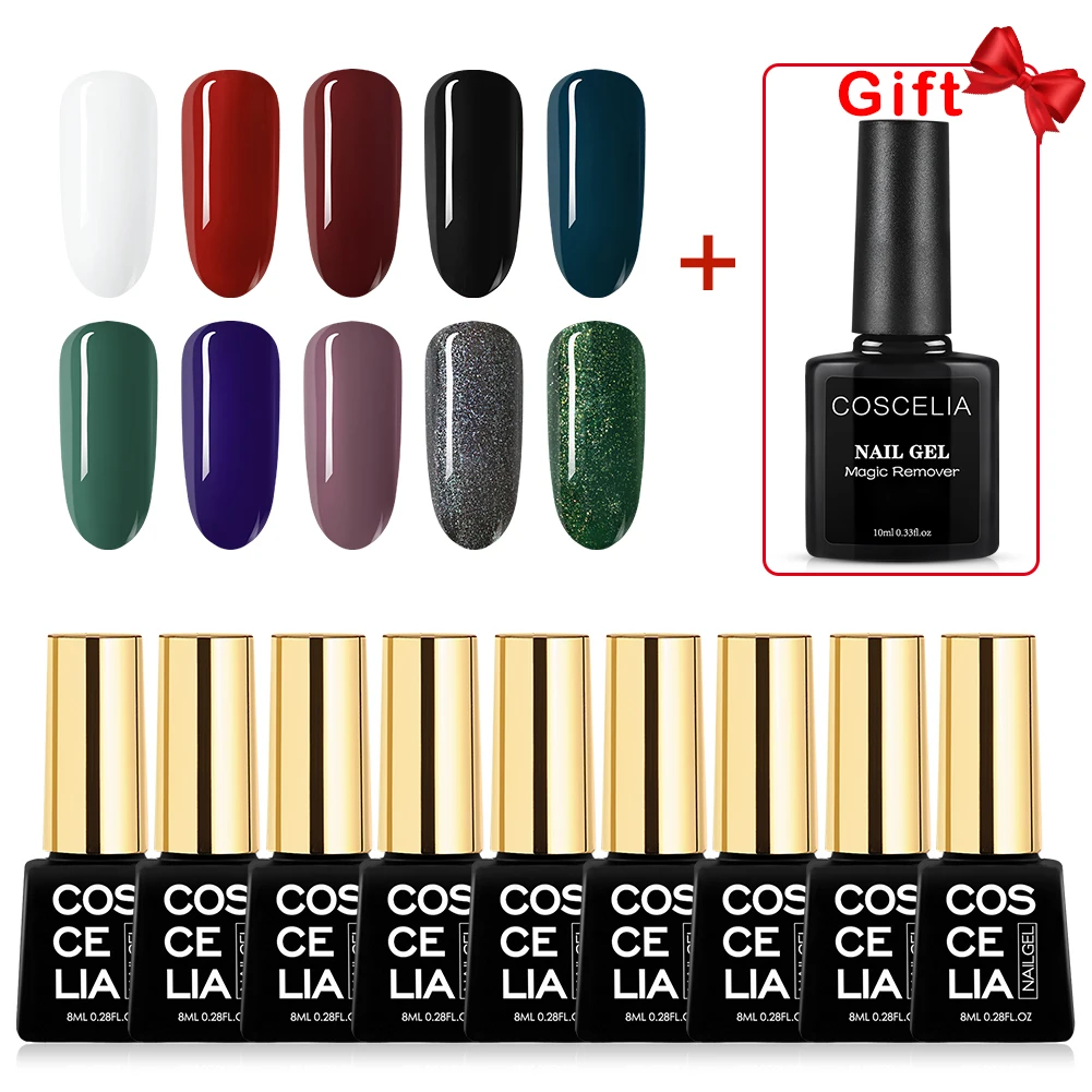 Gel Polish Kit 18 COSCELIA набор гель-лаков для ногтей Набор для ногтей Гель-лак для маникюра Набор для ногтей все для маникюра Набор для ногтей - Цвет: Gel Polish Kit 18