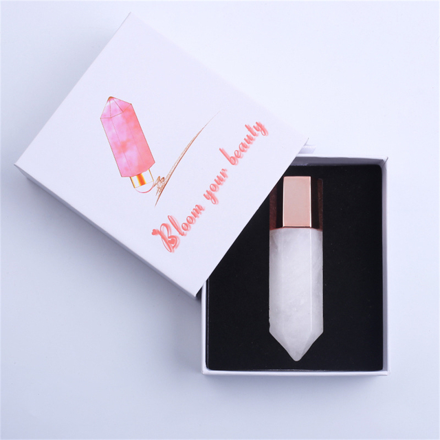 Perfume Jade Stone Bottles Roll on Essential Oil Dropper Refillable Bottles For Traveling Face Neck Massage Scraper