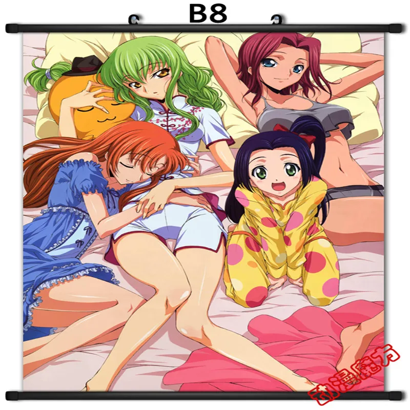 September update Anime Code Geass: Lelouch of the Rebellion Nunnally &amp Koneria Euphemia C.C. Home Decor Wall Scroll Poster | Дом и сад