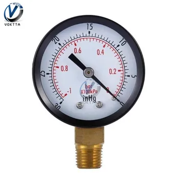

Vacuum Manometer Mini Dial Portable Dual Scale Dial Gauge 1/4" NPT -30HG/0PS Vacuum Pressure Meter 2" Dial Digital Display Gauge