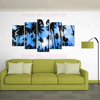 

Blue Sky Coconut Trees Sunset Beach Landscape Pictures for Dining Room Office Home Decor Posters and Prints Artwork Dropshipping
