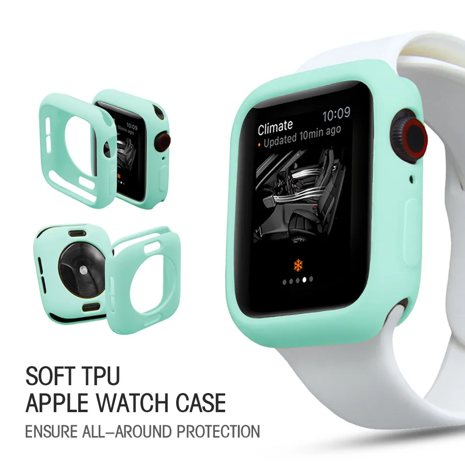 

Duoteng Watch Cover Case for Apple Watch 5 4 3 2 1 40mm 44mm Soft Silicone Cases For iWatch Series 5 42mm 38mm Protective Shell