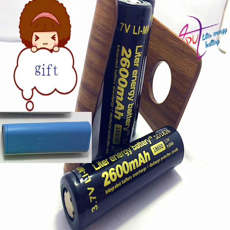 4 шт. батареи Подлинная импортная литровая батарея 3 7 v 18650 2600mah литий ионная