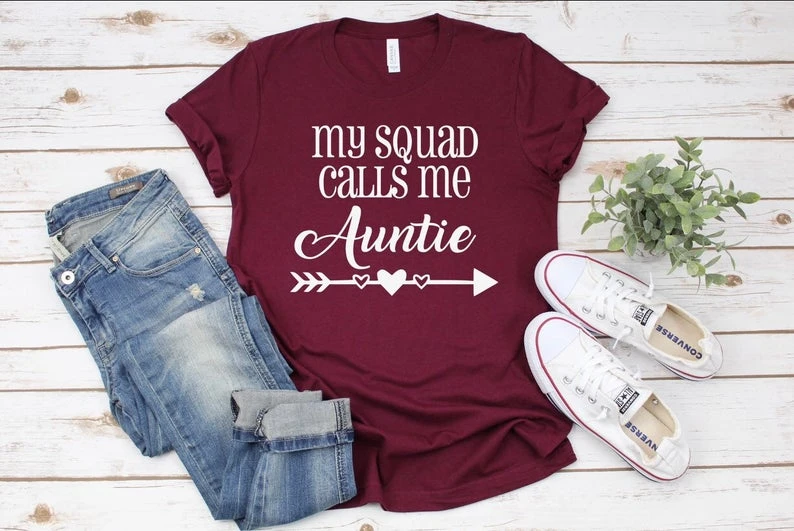 Футболка с надписью My Squad и Call Me тетя футболка унисекс тетей для тренировок