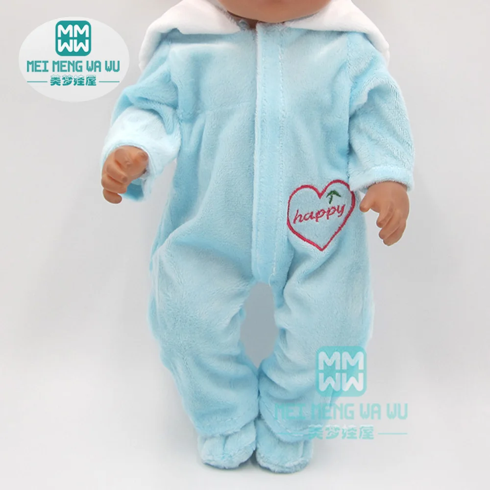 Одежда для куклы, подходит для 43 см, игрушки для новорожденных, куклы, аксессуары, мультяшная розовая мультяшная одежда для ползания