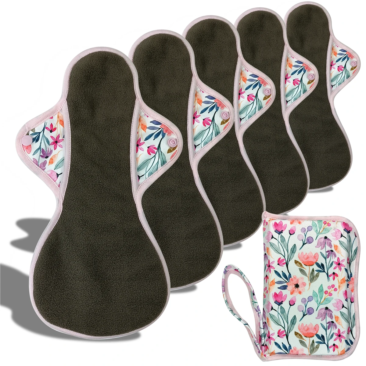 5/9 Pcs Set 1 Pcs Wet Bag + Absorbent Insert Reusable Sanitary Pads