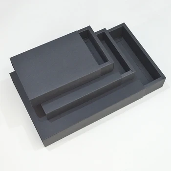 

10pcs Gift Box Packaging Cardboard Drawer Slide Box Kraft Packaging Box Black Kraft Box For Gifts Sliding Drawer Box Highquality