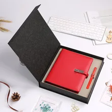 Инсульт бизнес ноутбук Подарочная коробка настраиваемые, с логотипом черно-белая серия листовка A5 USB набор блокнотов