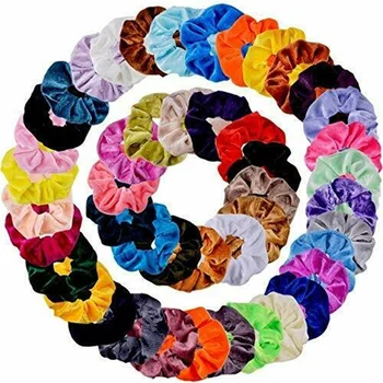 

46PCS/Set Hair Scrunchies Girls Fashion Colorful Velvet Elastics Big Hair Ties Scrunchies Bands Ties Ropes