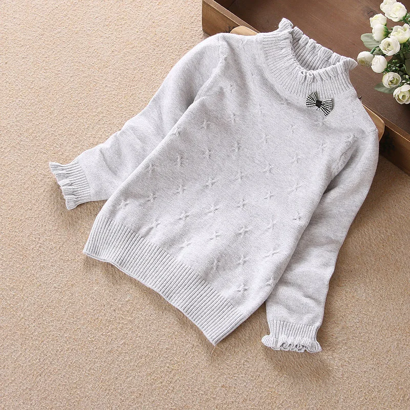 

Autumn Kids' Sweater Middle And Large Girls Autumn And Winter Cotton Thread Base Shirt Half-Turtle-Neck Sweater Small CHILDREN'S