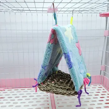 

4Pcs Bird Swing Cage Chewing Toys Parrot Hammock Sugar Glider Swing Bed Nest X4YD