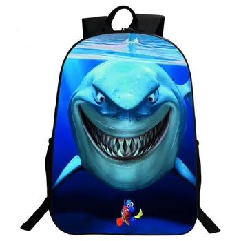 

Blue ocean wind schoolbag printing animal shark dolphin pupils schoolbag suitable for pupils high school students schoolbag