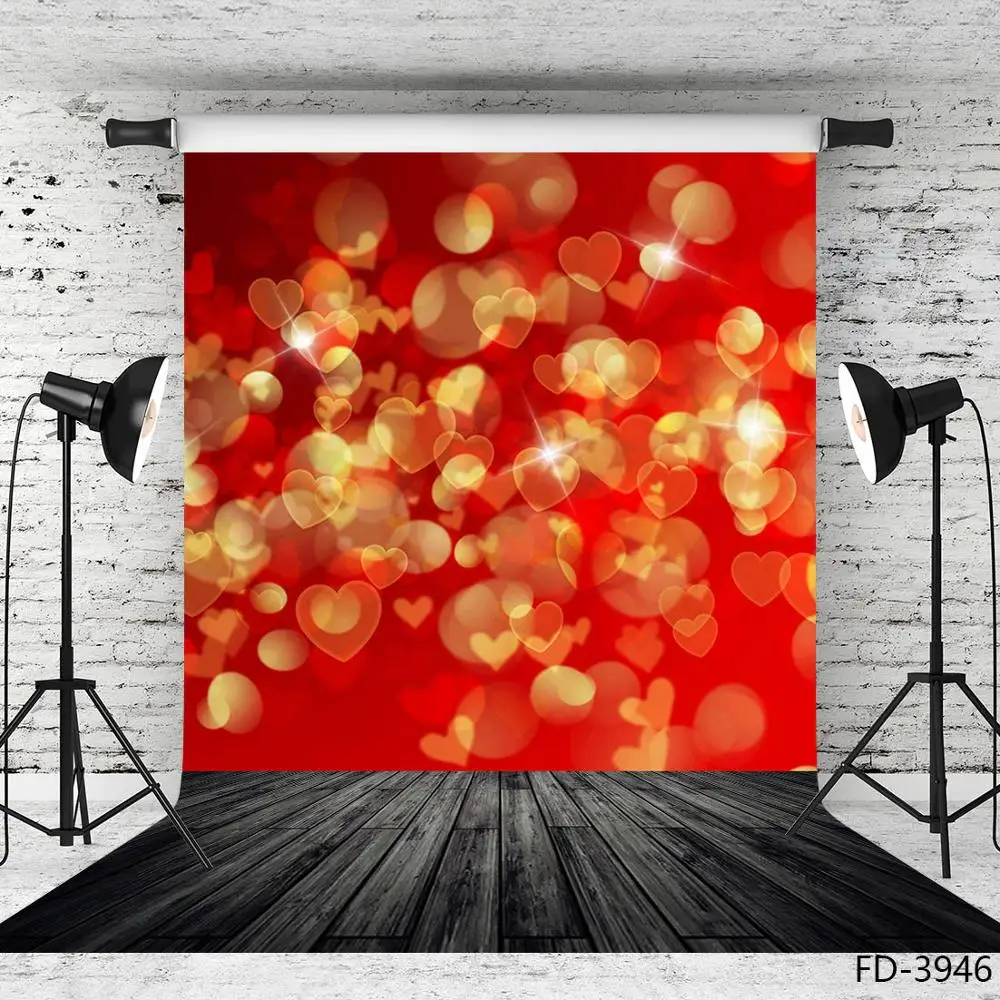 Sparkle Glitter Heart Dark Wood Floor Photophone Shooting Photography Background Baby Child Portrait Photo Studio Props Backdrop |