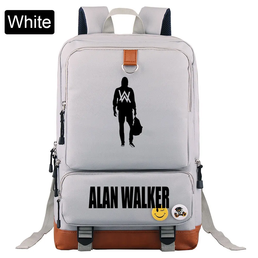 Музыка DJ Fade Alan Walker письмо мальчик девочка Книга школьная сумка женский рюкзак подростковые школьные сумки мужские Студенческие Лоскутные рюкзаки