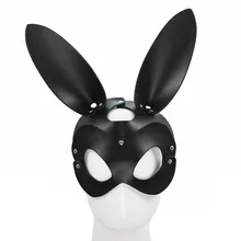 Горячие новые модные маски для глаз кролика Сексуальные женские черные кожаные маски для лица маски на Хэллоуин аксессуары для костюма