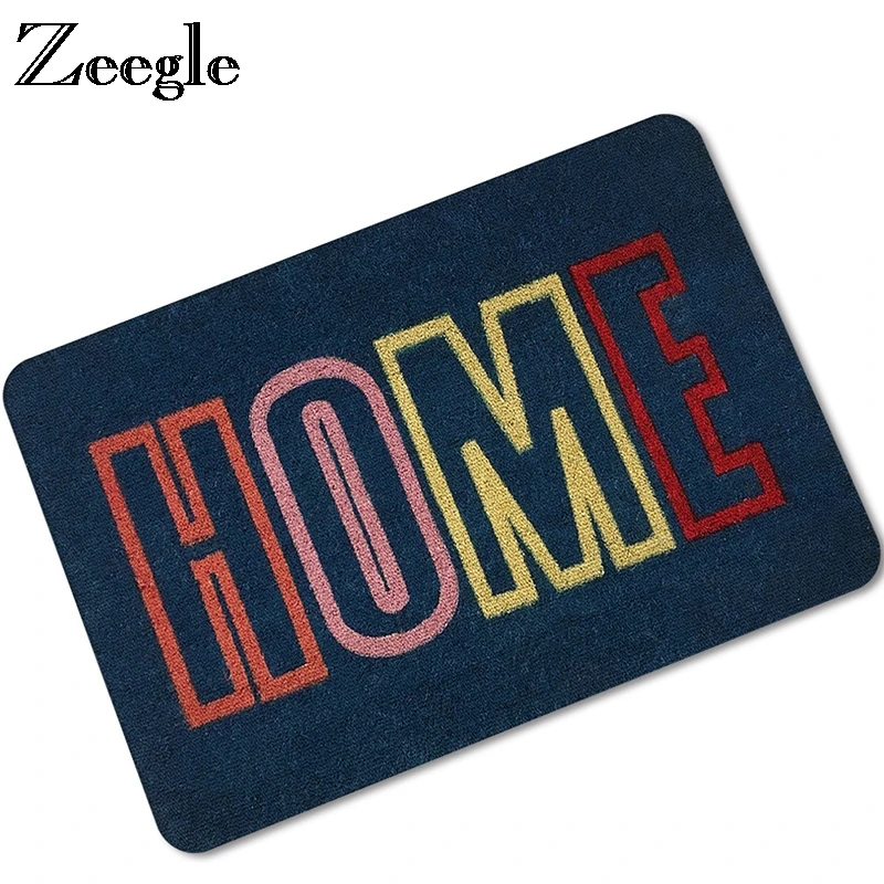 Zeegle резиновый коврик для улицы, ковер для дома, коврик для двери, нескользящий коврик для ванной комнаты, коврик для ног, Впитывающий Коврик для кухни, коврик для стола и стула