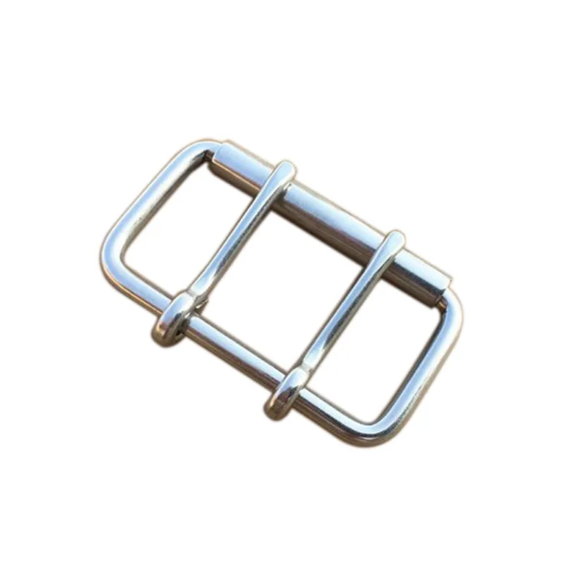 Stainless Steel Double Pin Buckle Solid Cowboy Belt Hardware Roller Wastband Head 44mm 41mm 60mm 5