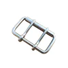 Stainless Steel Double Pin Buckle Solid Cowboy Belt Hardware Roller Wastband Head 44mm 41mm 60mm 5